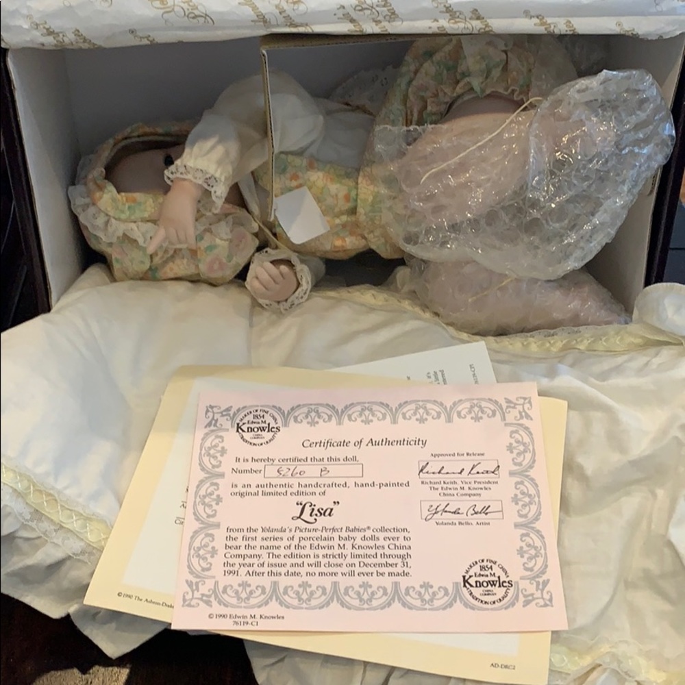 Porcelain collectible doll fine china